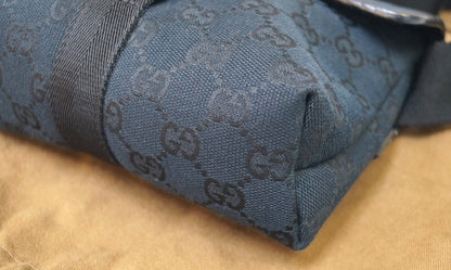 GUCCI GG Monogram Black Waist Bag 131236