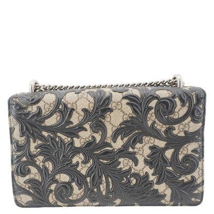 GUCCI Arabesque Small Dionysus GG Supreme Canvas Shoulder Bag Black