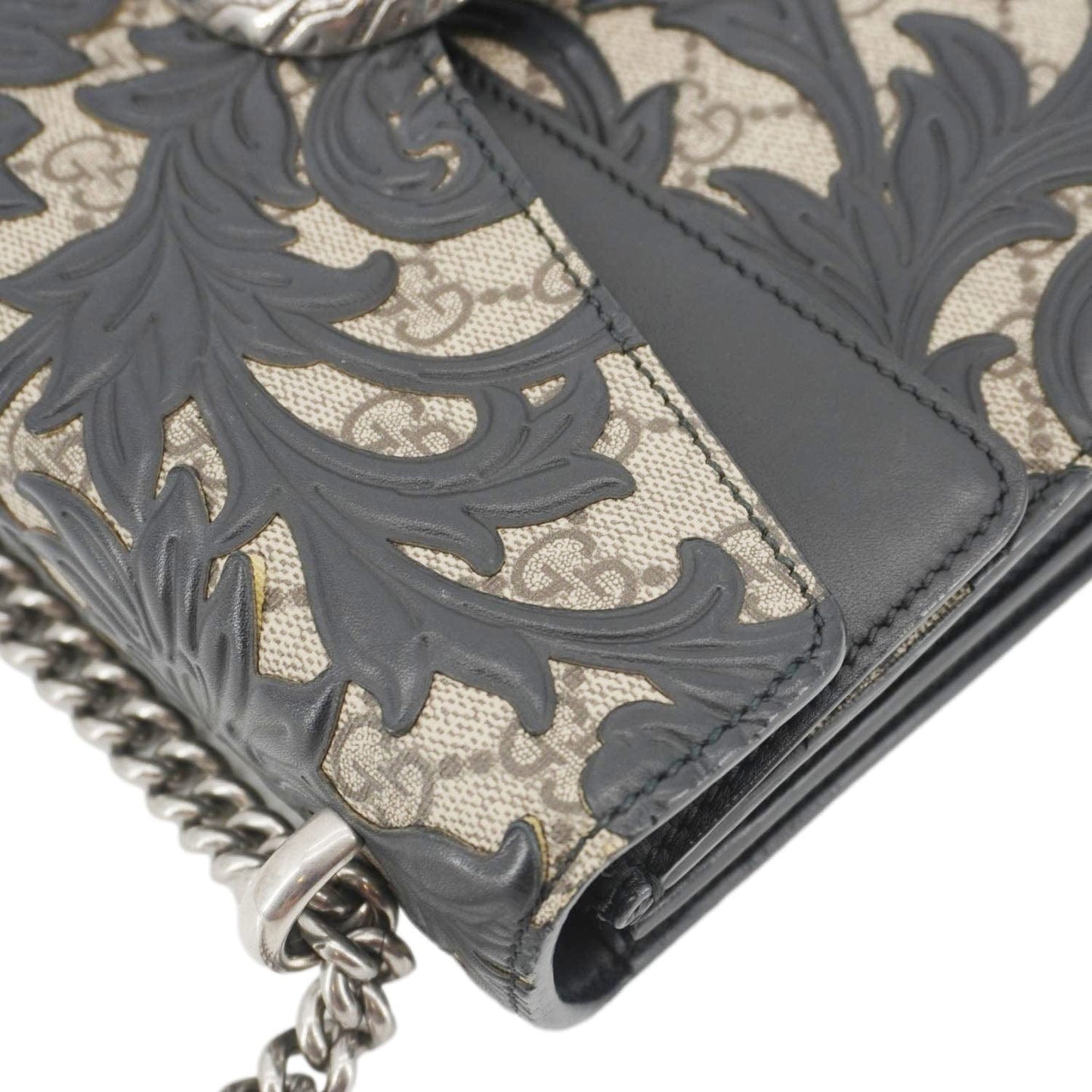 GUCCI Arabesque Small Dionysus GG Supreme Canvas Shoulder Bag Black
