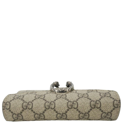 GUCCI Dionysus Super Mini GG Supreme Canvas Crossbody Bag Taupe 476432