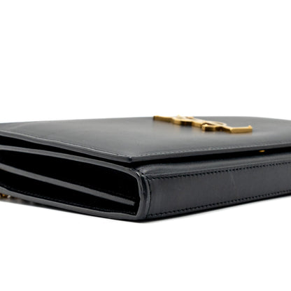 saint laurent flap chain bag lambskin black GHW