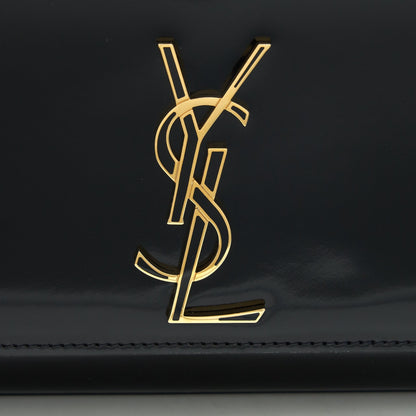 Saint Laurent Kate Flap Bag Patent Black GHW
