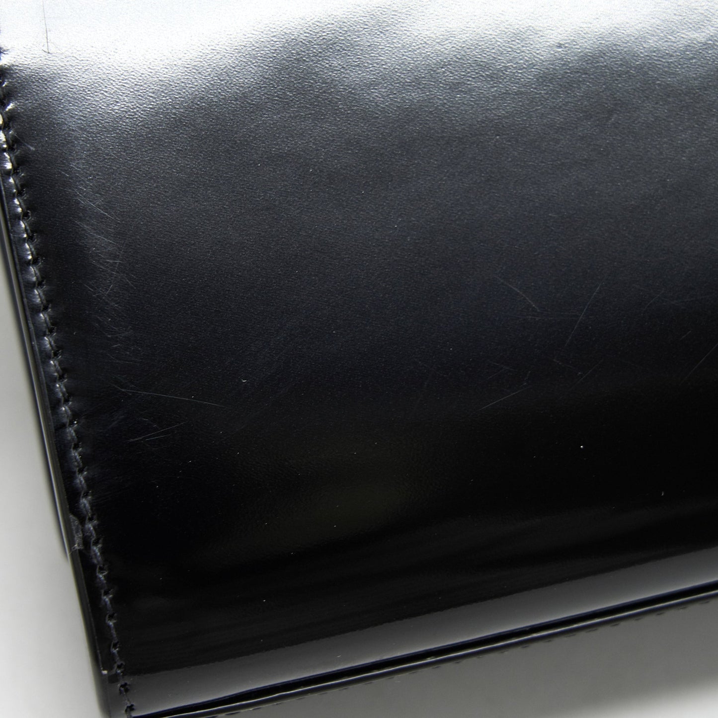 Saint Laurent Kate Flap Bag Patent Black GHW
