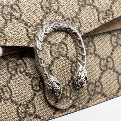 GUCCI Super Mini Dionysus GG Supreme Bag Beige SHW