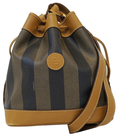 FENDI PVC Leather Brown Shoulder Bag