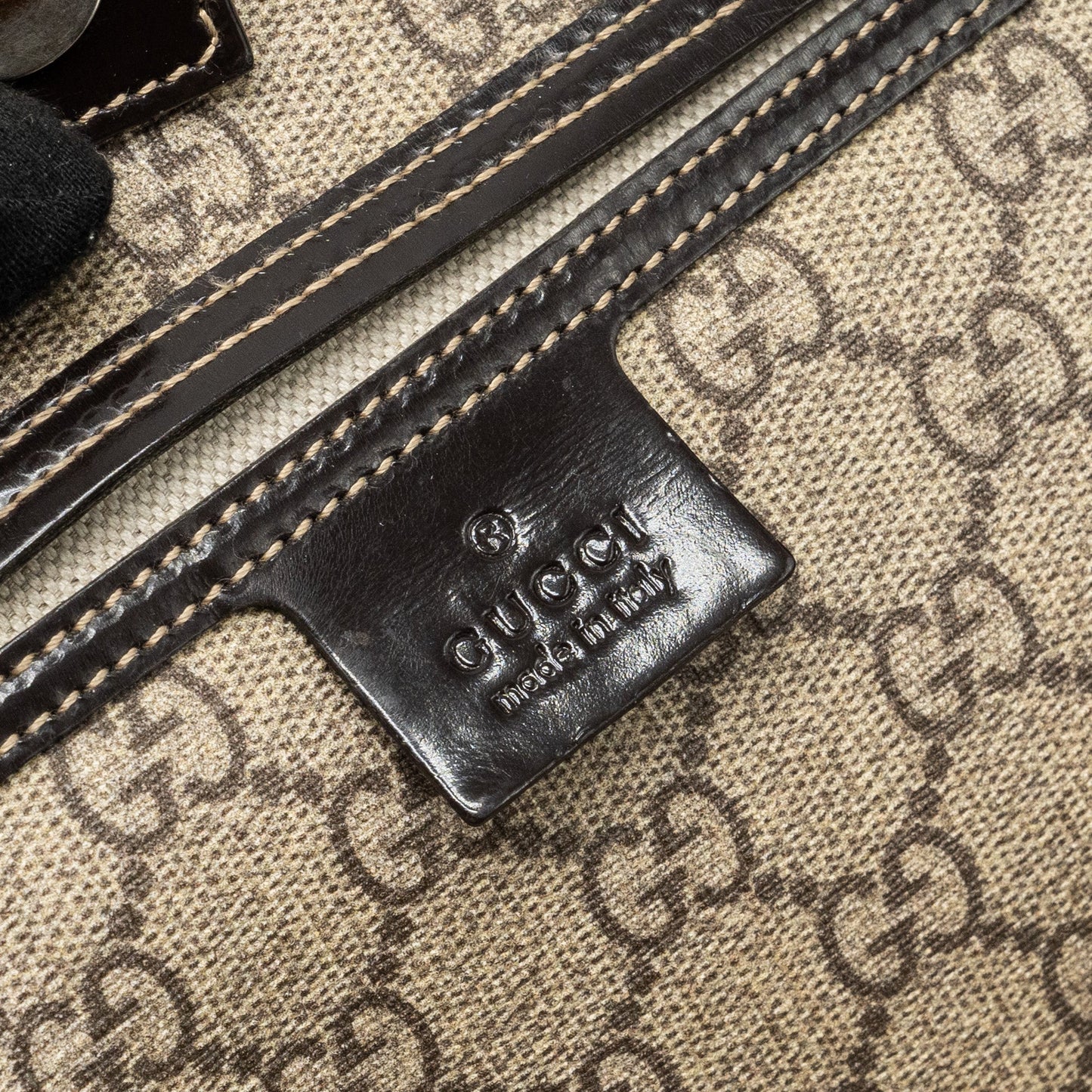 Gucci top handle tote bag gg supreme canvas