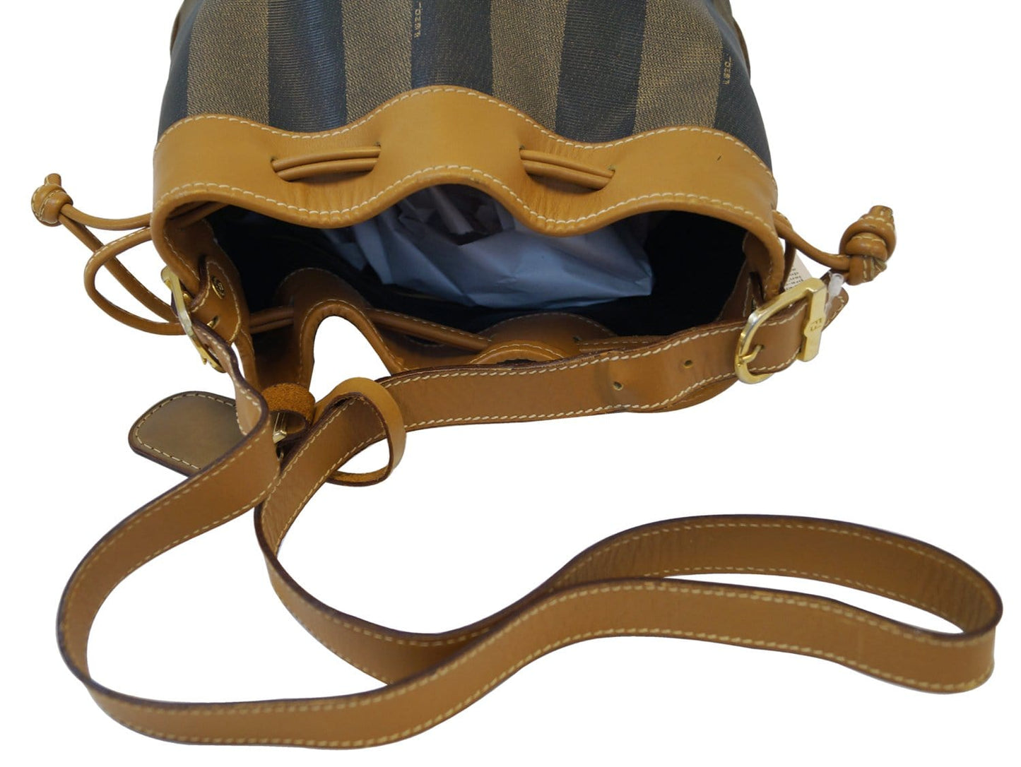 FENDI PVC Leather Brown Shoulder Bag