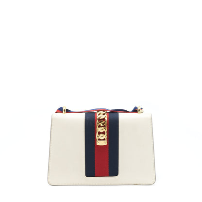 Gucci Small Sylvie Shoulder Bag White