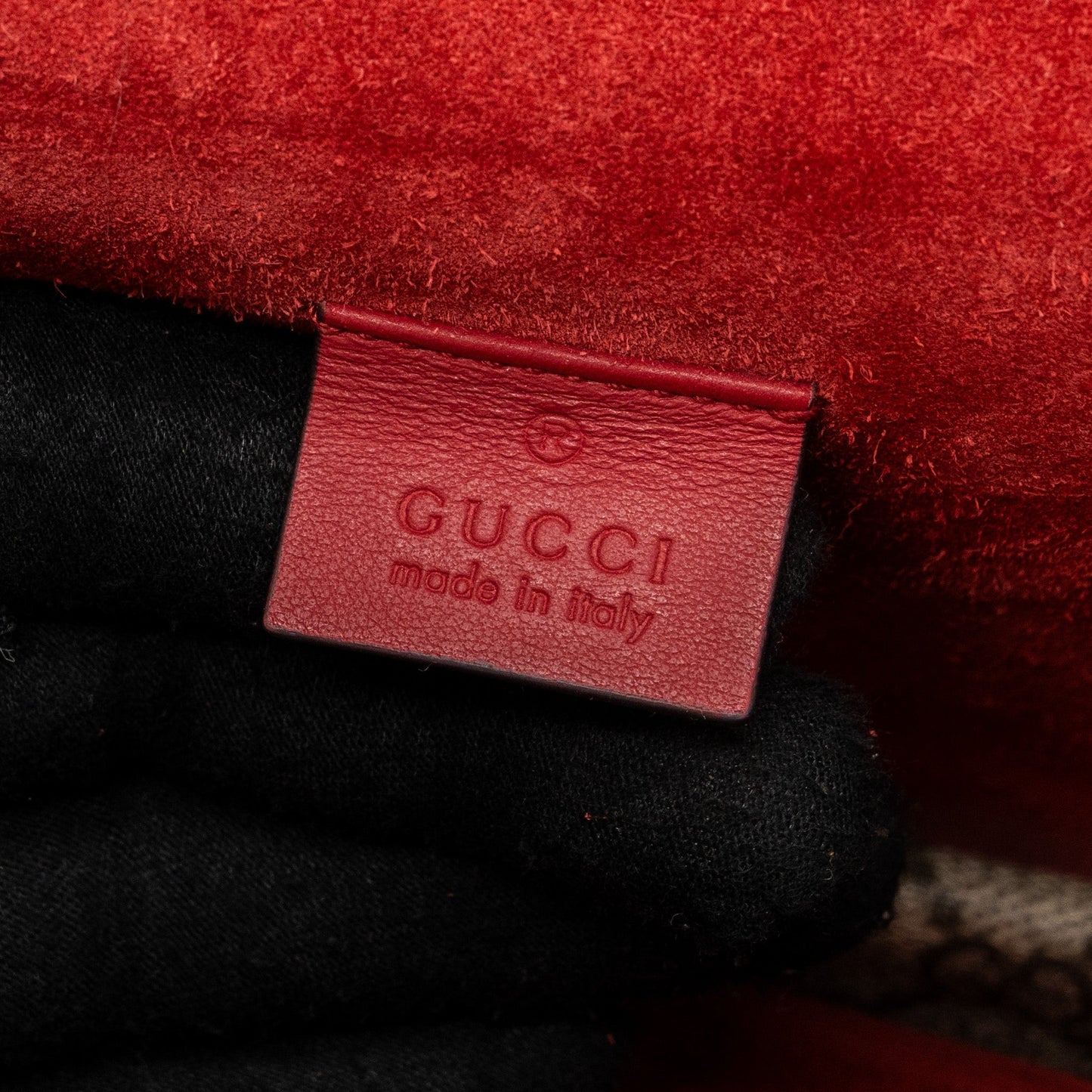 Gucci small Dionysus GG shoulder bag GG supreme canvas/ red SHW