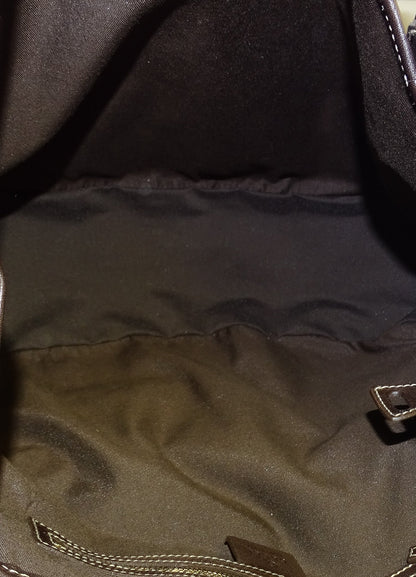 Gucci Pelham Hobo GG Canvas With Brown Leather Trim
