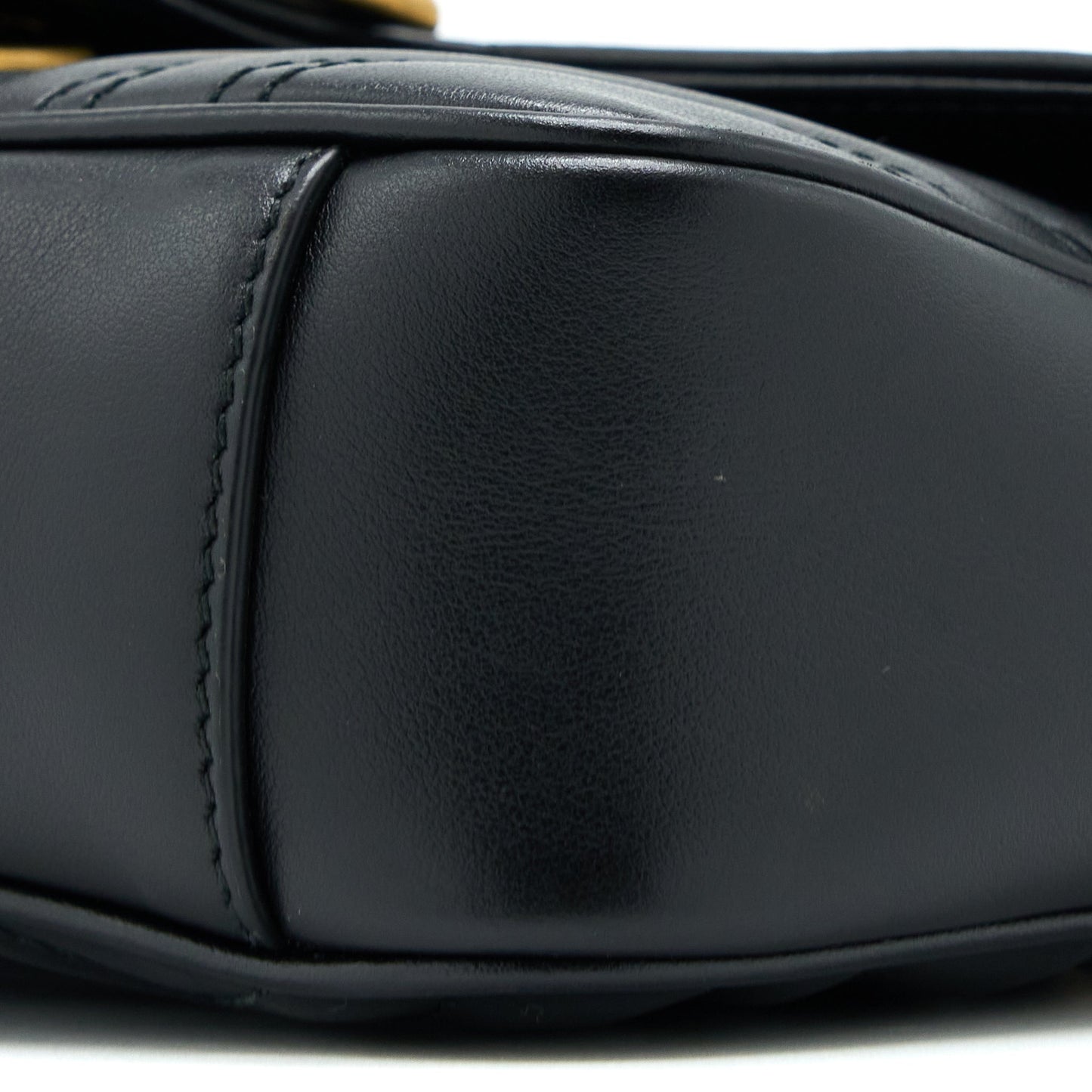 Gucci Small Marmont Shoulder Bag Calfskin Black
