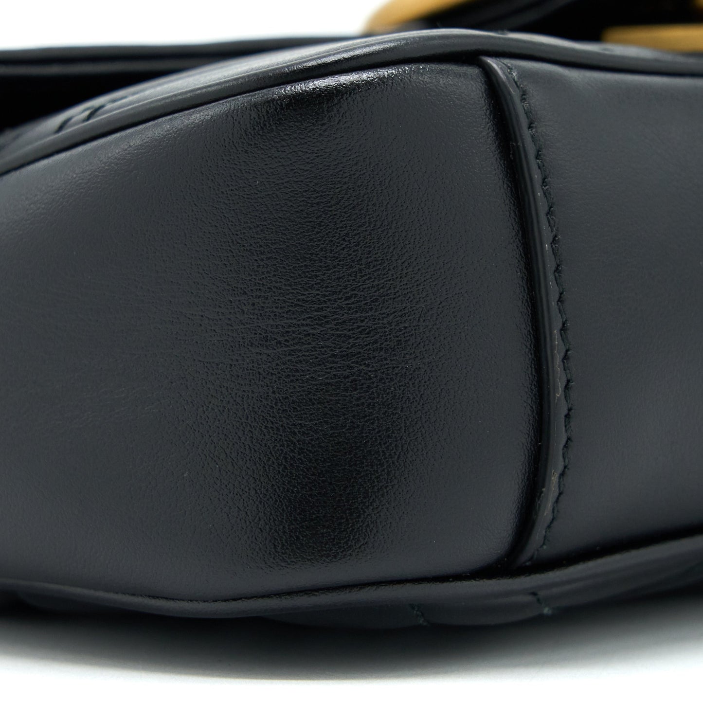 Gucci Small Marmont Shoulder Bag Calfskin Black