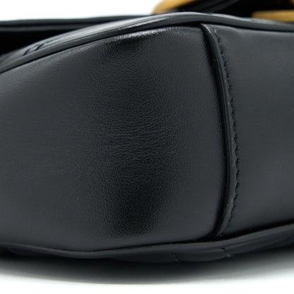 Gucci Small Marmont Shoulder Bag Calfskin Black