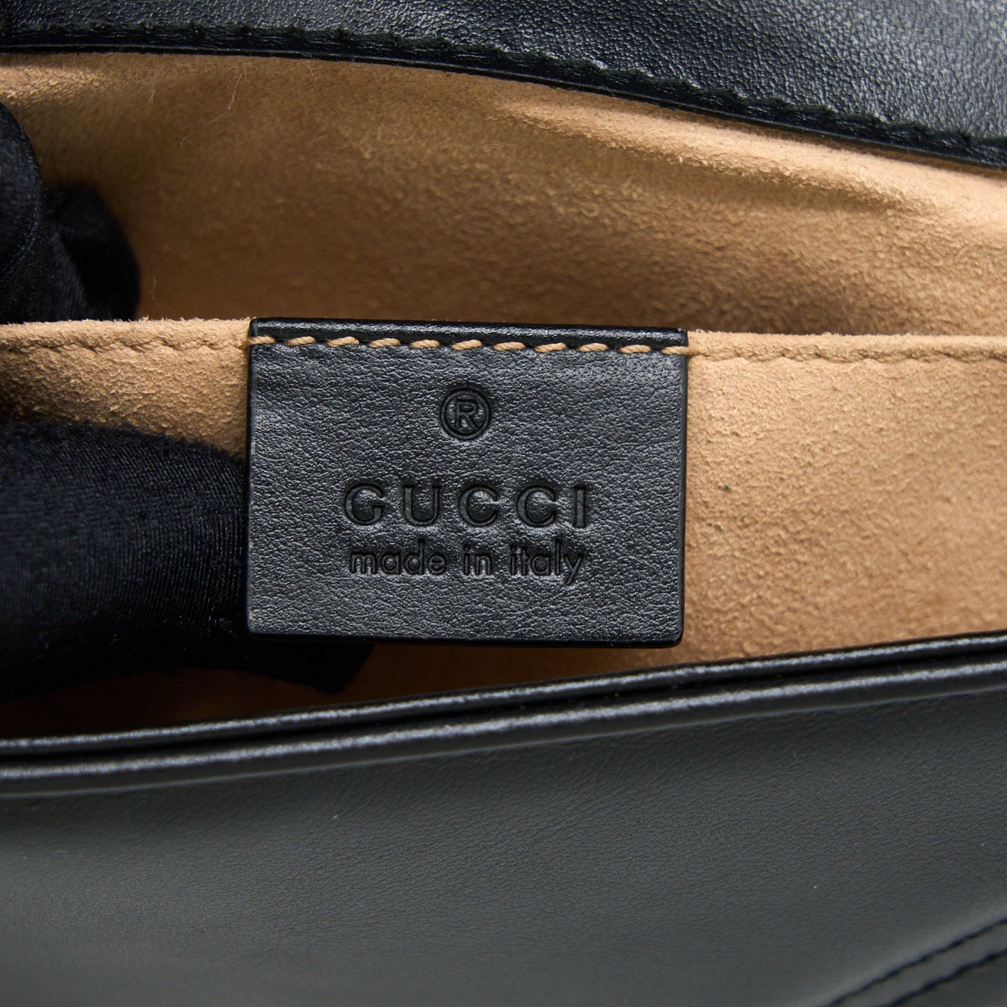 Gucci Small Marmont Shoulder Bag Calfskin Black