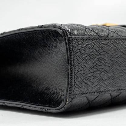 Saint Laurent Large Envelope Bag Calfskin Black GHW