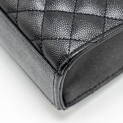 Saint Laurent Large Envelope Bag Calfskin Black GHW