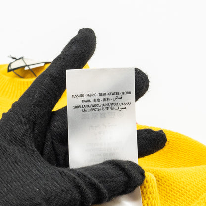 Gucci Size S Blind for Love and Wolf Sweater Wool Yellow/Multicolour