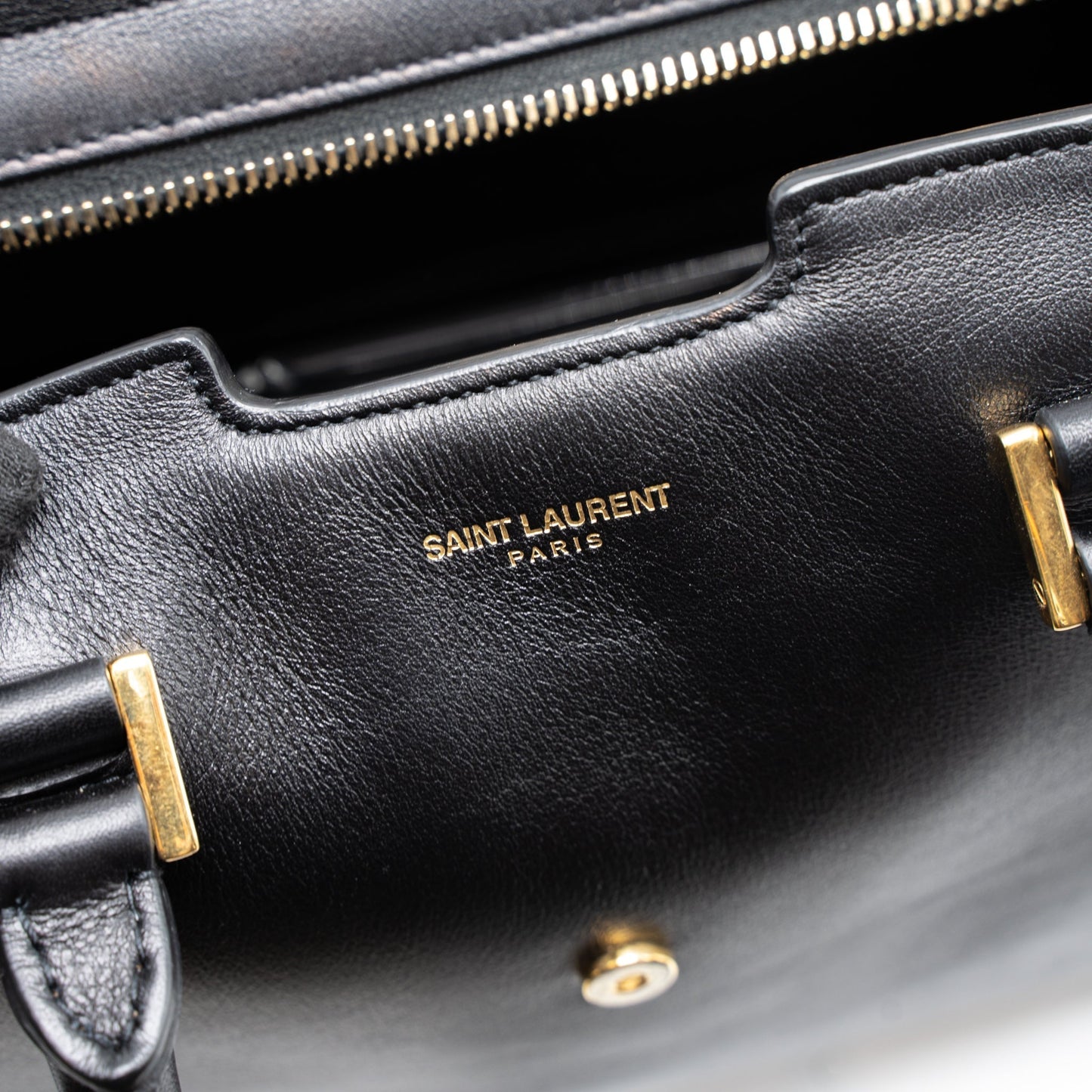 Saint Laurent Cabas Tote Calfskin Black GHW