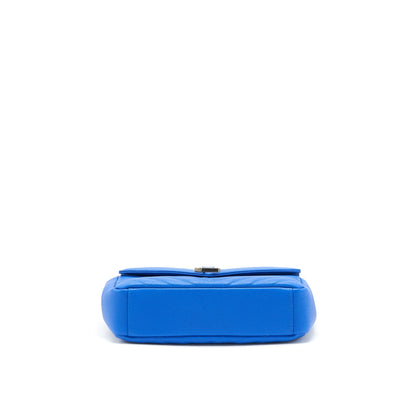 Saint laurent Mini College Bag grained calfskin blue ruthenium Hardware