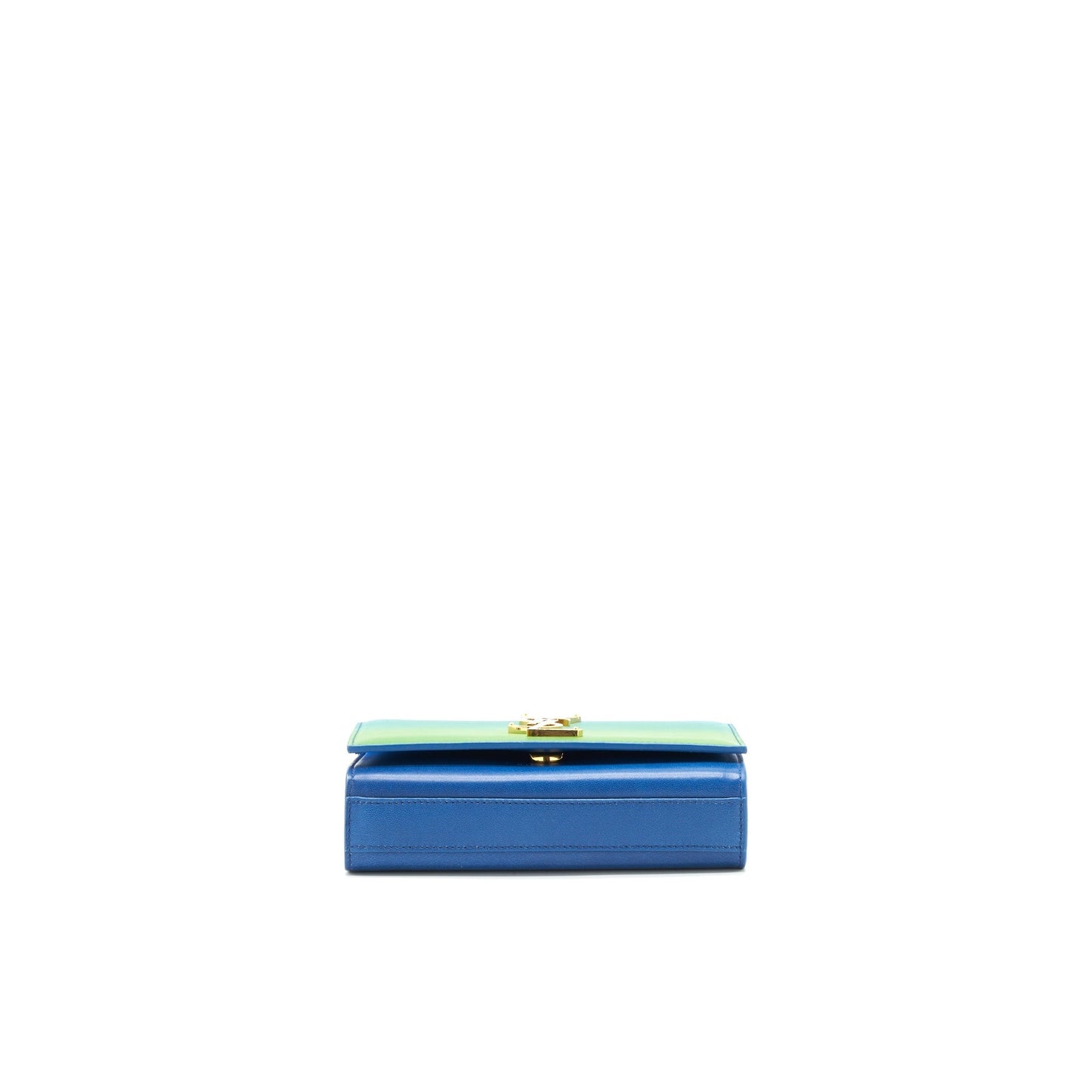 Saint Laurent Mini kate chain Bag (17cm) blue/ green GHW