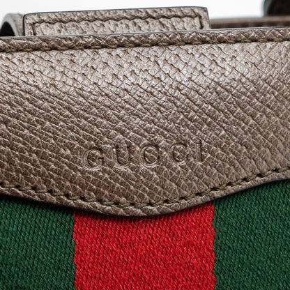 Gucci top handle tote bag calfskin dark brown