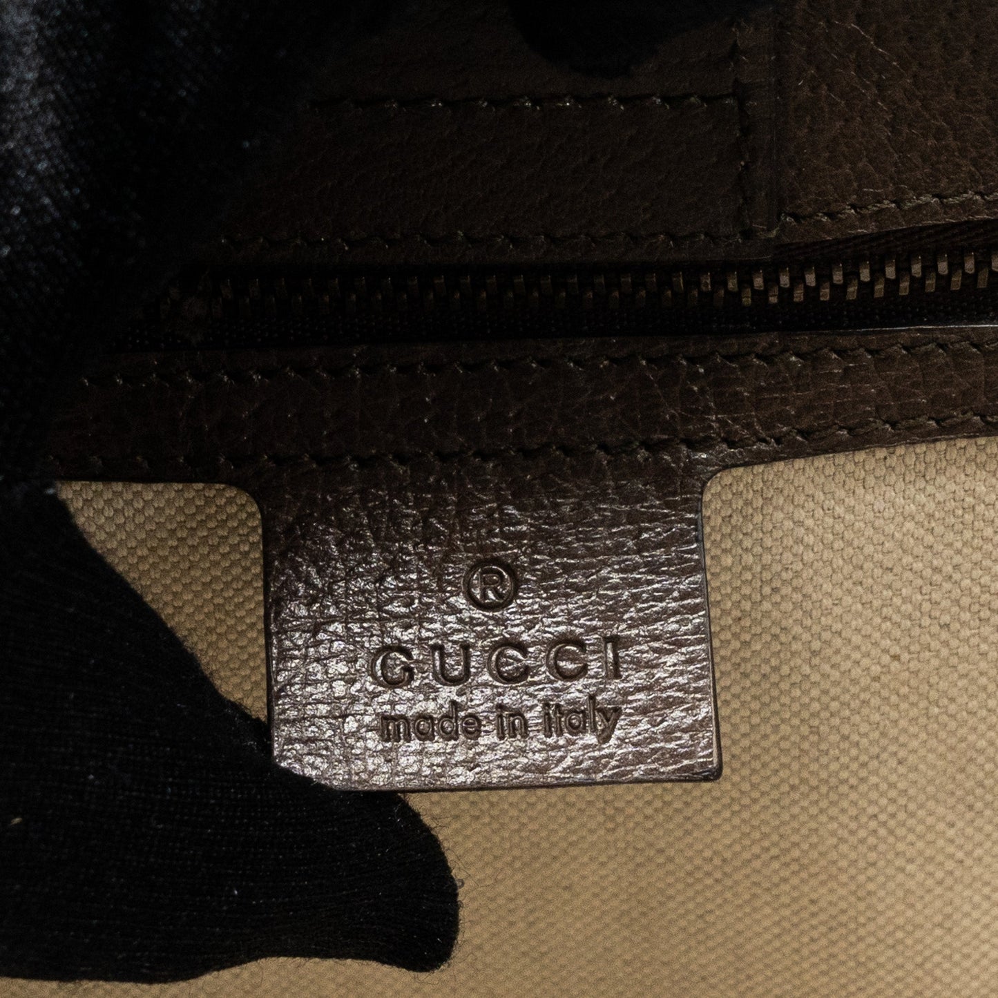 Gucci top handle tote bag calfskin dark brown