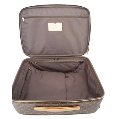 LOUIS VUITTON Pegase 55 Monogram Canvas Luggage Suitcase Travel Bag Brown