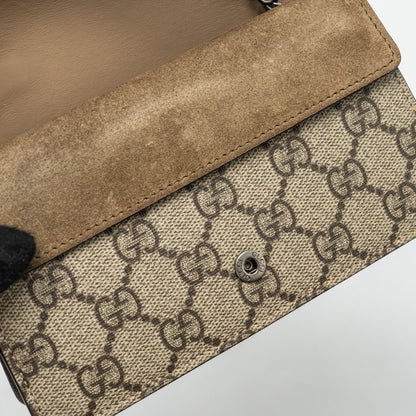 Gucci Super Mini Dionysus GG Supreme Canvas/Suede Brown SHW