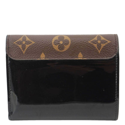 LOUIS VUITTON Cherrywood Monogram Canvas Compact Wallet Black