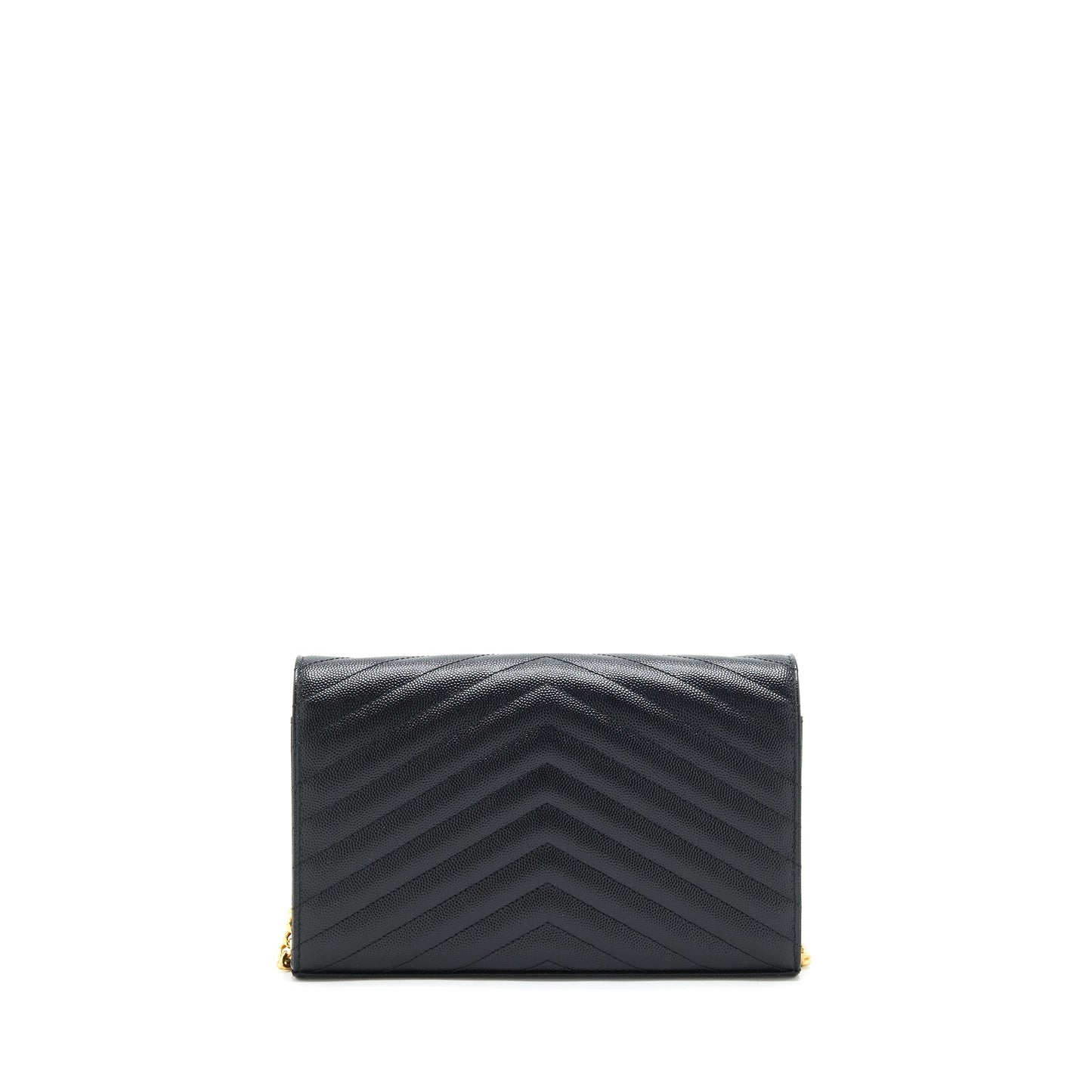Saint laurent Envelope Chain Crossbody Bag Grained CalfSkin black GHW