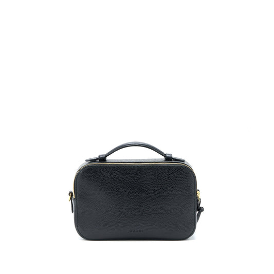 Gucci Snake Printed Camera Bag Calfskin Black