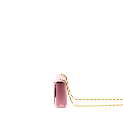 Saint Laurent Mini Kate Bag Grained Calfskin Pink GHW