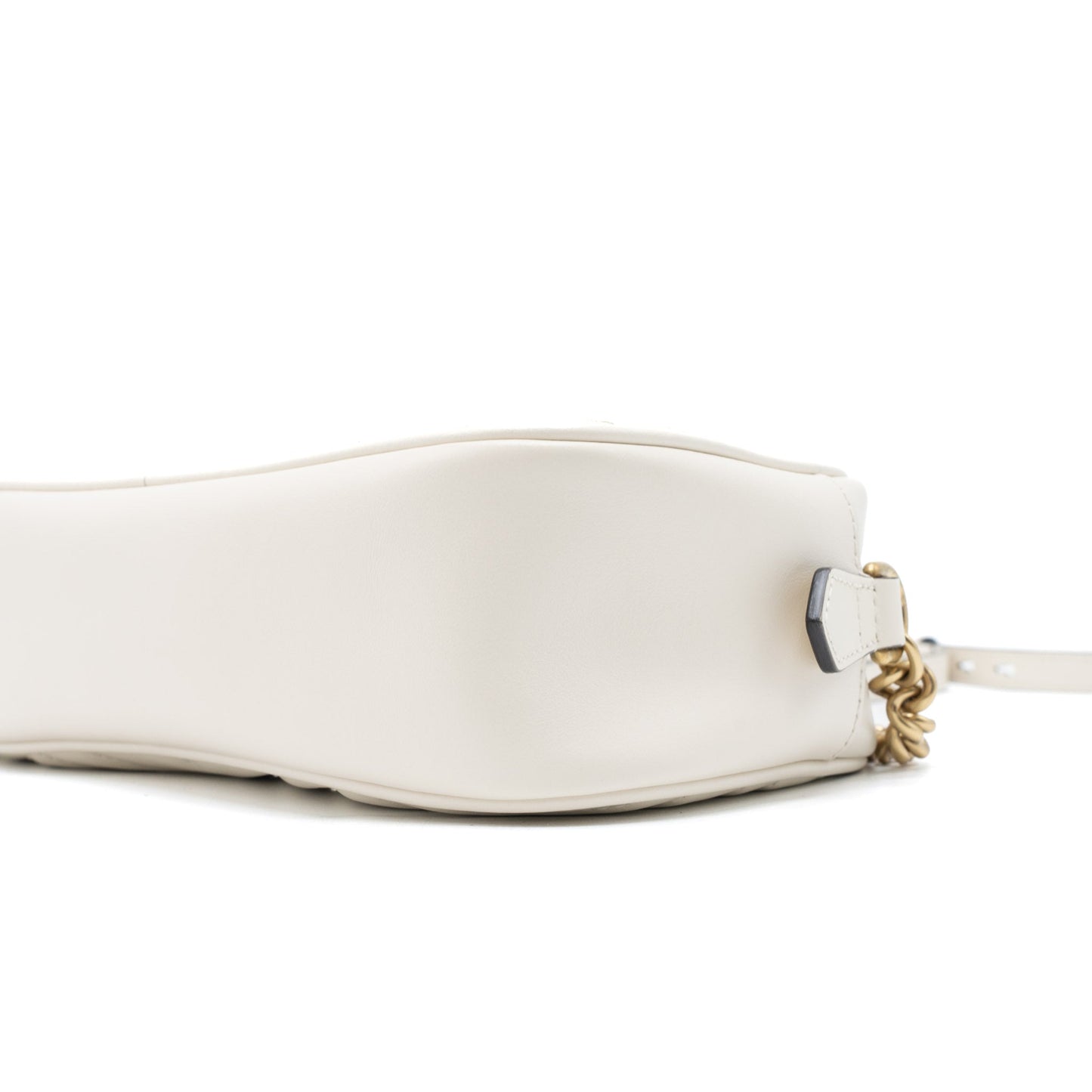 Gucci GG Marmont Camera Shoulder Bag Calfskin White