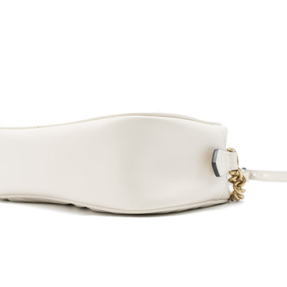 Gucci GG Marmont Camera Shoulder Bag Calfskin White