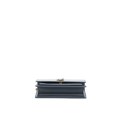 Saint Laurent Sunset Chain Wallet Calfskin Noir GHW