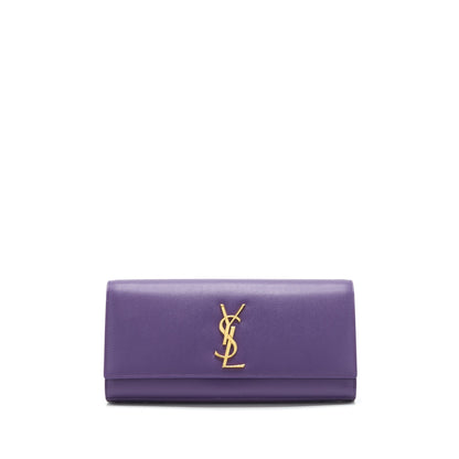 Saint Laurent/YSL Clutch Caviar Purple GHW
