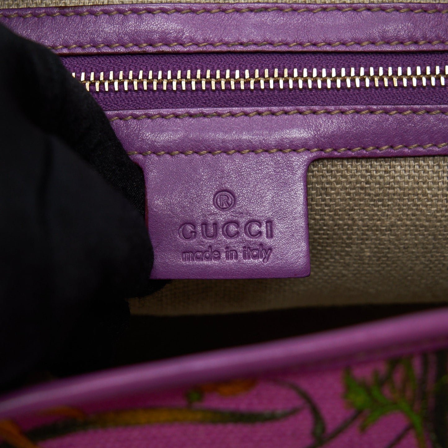 Gucci Flora Jackie Bag Canvas And Leather Multicolour