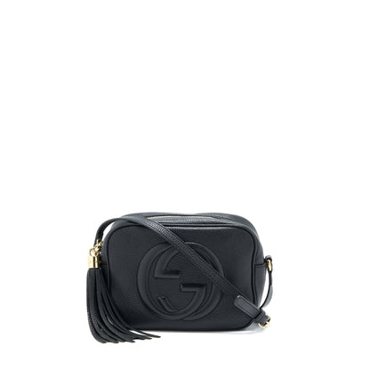 Gucci Soho Disco Camera Bag Calfskin Black L