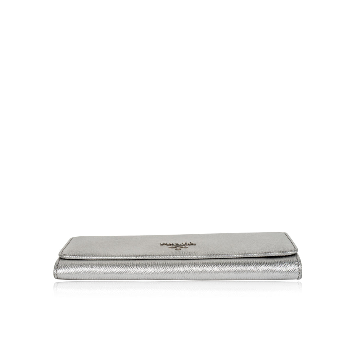 Prada Metallic Saffiano Wallet