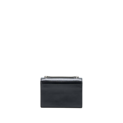 Saint Laurent Sunset Chain Wallet Smooth Calfskin Black SHW