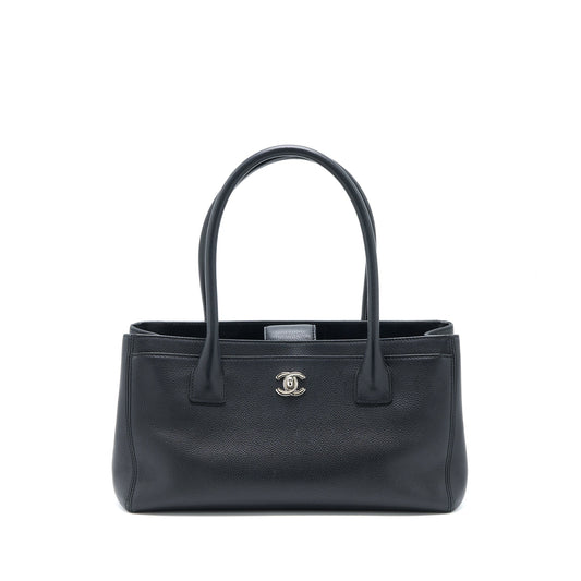 Chanel Cerf Tote Bag Grained Calfskin Black SHW