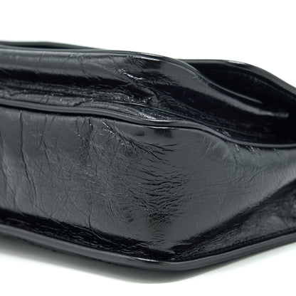 Saint Laurent Medium Niki Bag crinkled Vintage so black