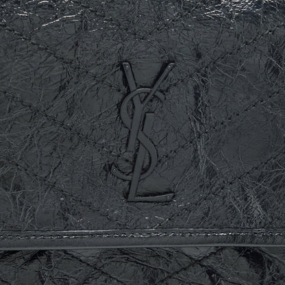 Saint Laurent Medium Niki Bag crinkled Vintage so black