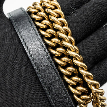 Gucci medium gg Marmont bag calfskin black