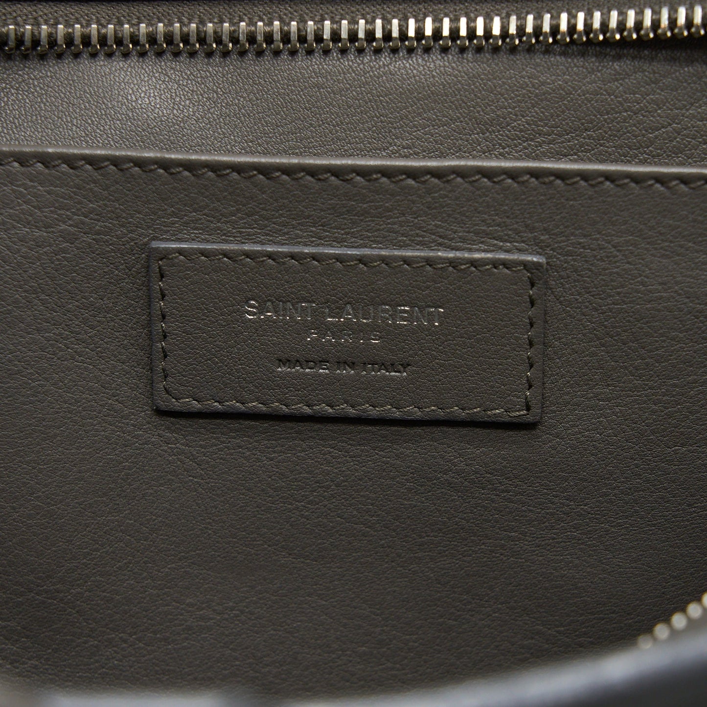 Saint Laurent Cabas Tote Bag Grey SHW