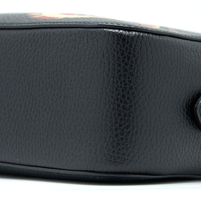 Gucci Snake Printed Camera Bag Calfskin Black