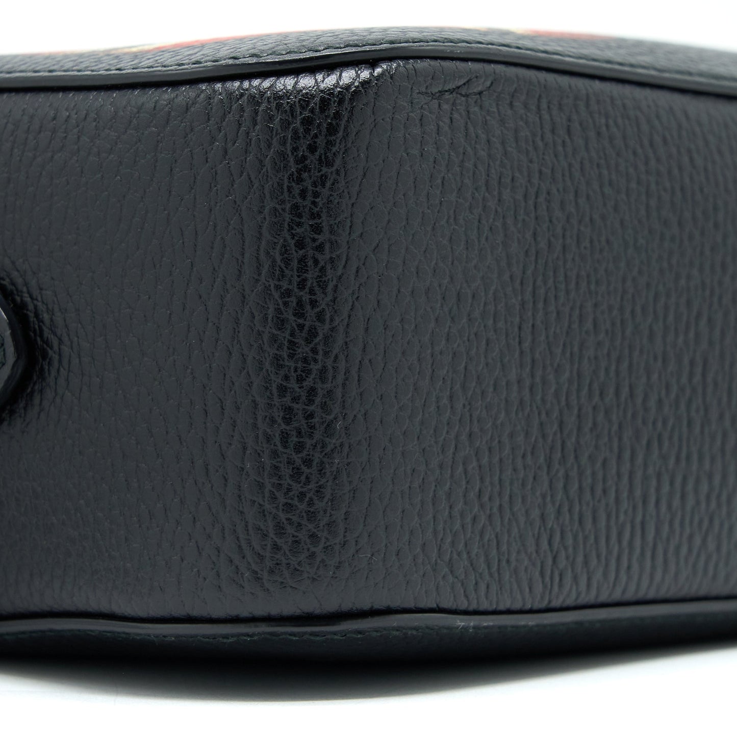 Gucci Snake Printed Camera Bag Calfskin Black