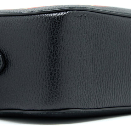Gucci Snake Printed Camera Bag Calfskin Black