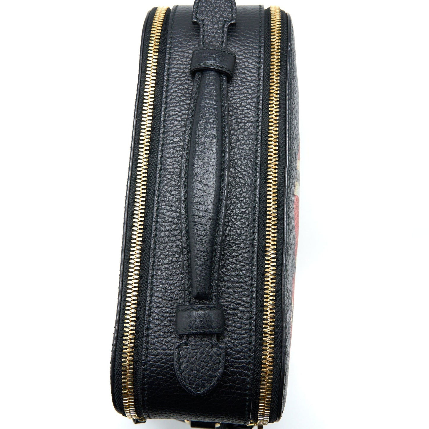 Gucci Snake Printed Camera Bag Calfskin Black