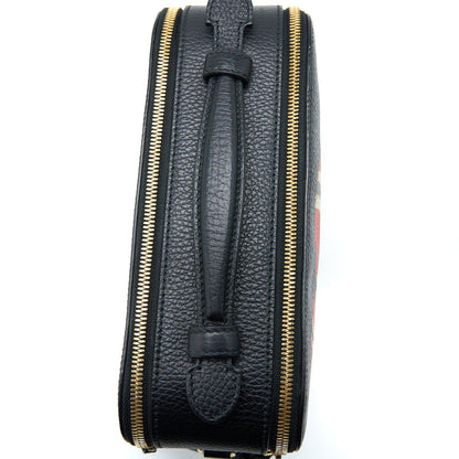 Gucci Snake Printed Camera Bag Calfskin Black